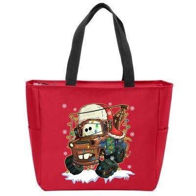 Tow Mater Christmas Lights Cars Xmas Lover A Very Mater Zip Tote Bag