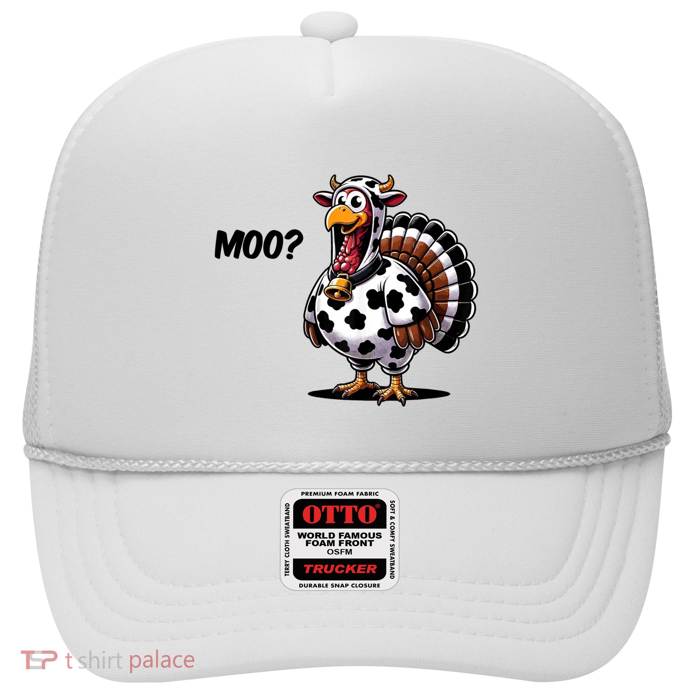 Turkey Moo Cow Funny Thanksgiving Trucker Hat