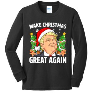 Trump Make Christmas Great Again Ugly Christmas Sweaters Kids Long Sleeve Shirt