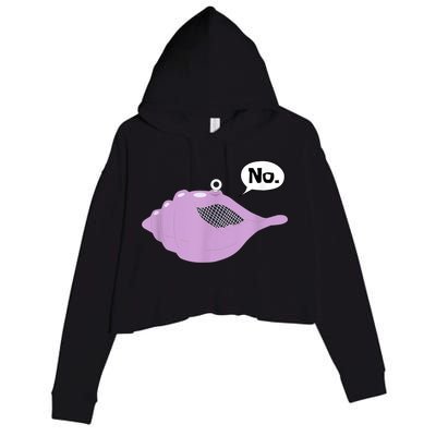 Talking Magic Conch Shell Crop Fleece Hoodie