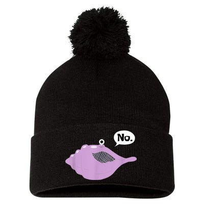 Talking Magic Conch Shell Pom Pom 12in Knit Beanie