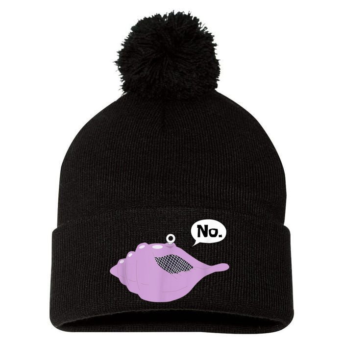 Talking Magic Conch Shell Pom Pom 12in Knit Beanie