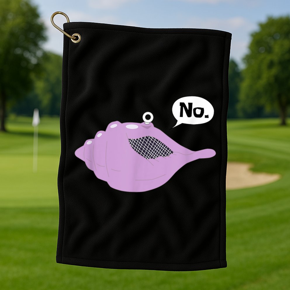 Talking Magic Conch Shell Golf Towel