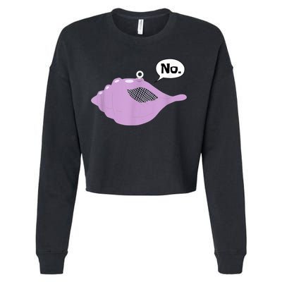 Talking Magic Conch Shell Cropped Pullover Crew