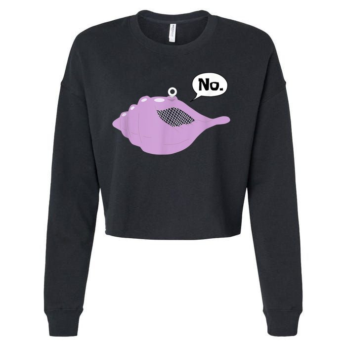 Talking Magic Conch Shell Cropped Pullover Crew