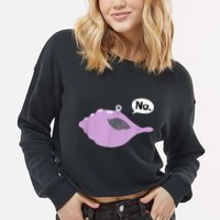 Talking Magic Conch Shell Cropped Pullover Crew