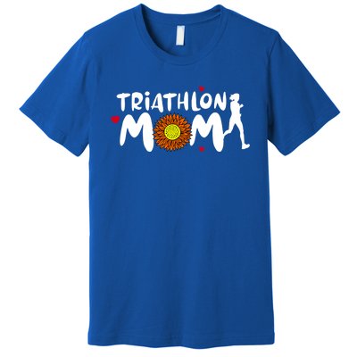 Triathlon Mom Cute Triathlon Funny Gift Premium T-Shirt