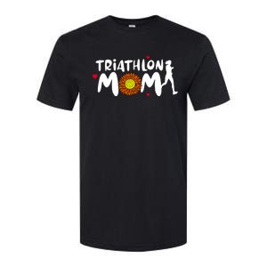 Triathlon Mom Cute Triathlon Funny Gift Softstyle CVC T-Shirt