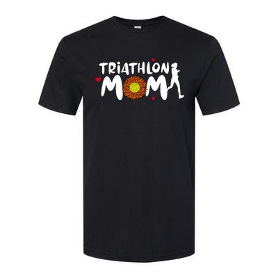 Triathlon Mom Cute Triathlon Funny Gift Softstyle CVC T-Shirt