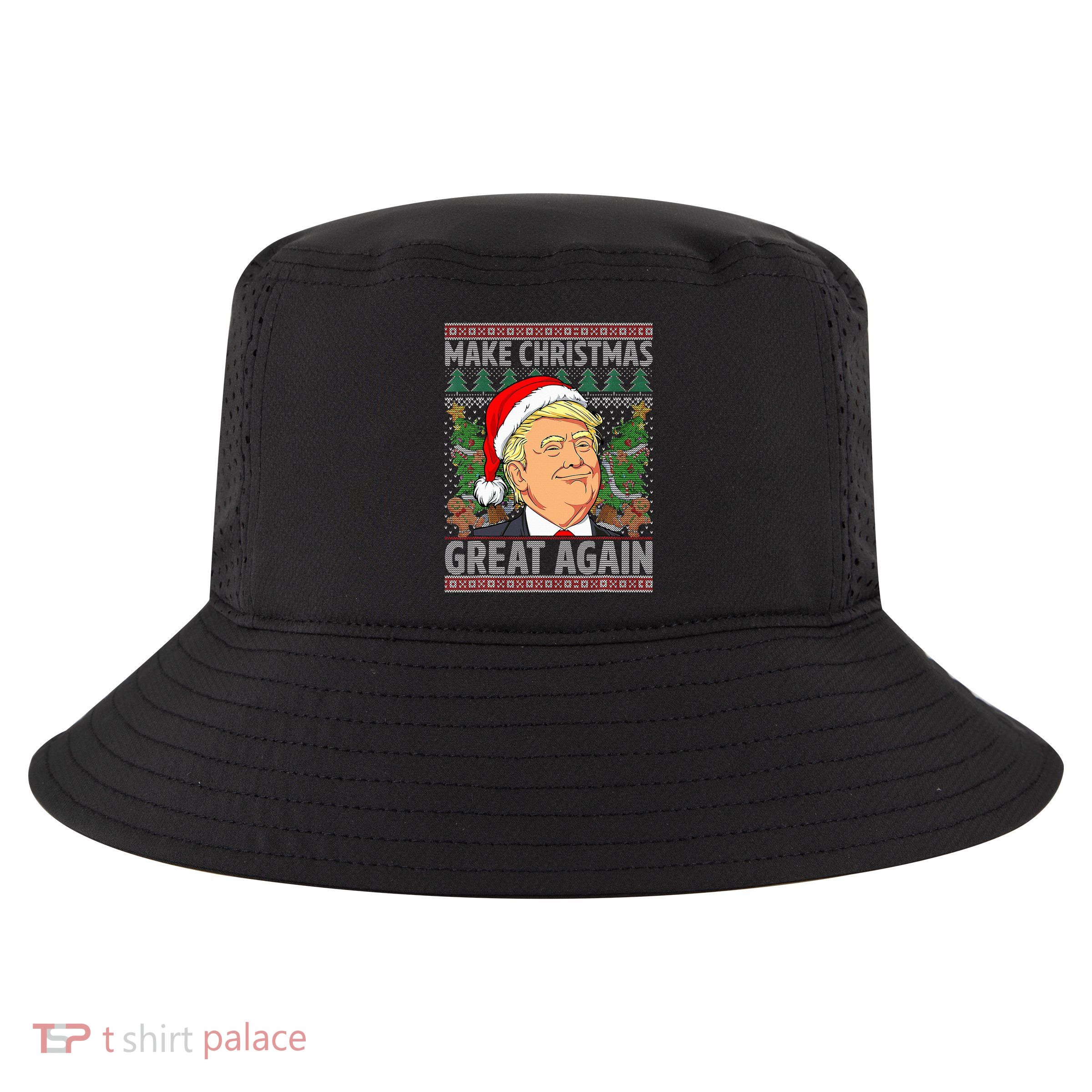 Trump Make Christmas Great Again Ugly Christmas Sweaters Cool Comfort Performance Bucket Hat