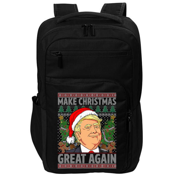 Trump Make Christmas Great Again Ugly Christmas Sweaters Impact Tech Backpack