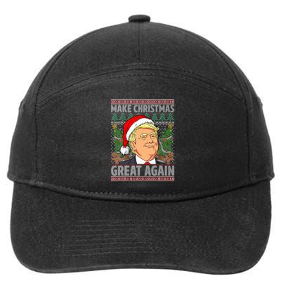 Trump Make Christmas Great Again Ugly Christmas Sweaters 7-Panel Snapback Hat