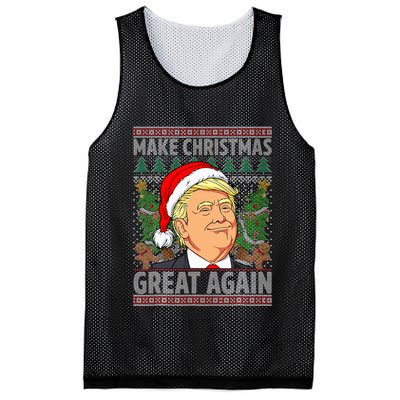 Trump Make Christmas Great Again Ugly Christmas Sweaters Mesh Reversible Basketball Jersey Tank