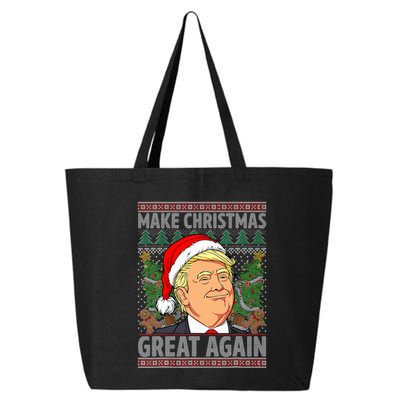 Trump Make Christmas Great Again Ugly Christmas Sweaters 25L Jumbo Tote
