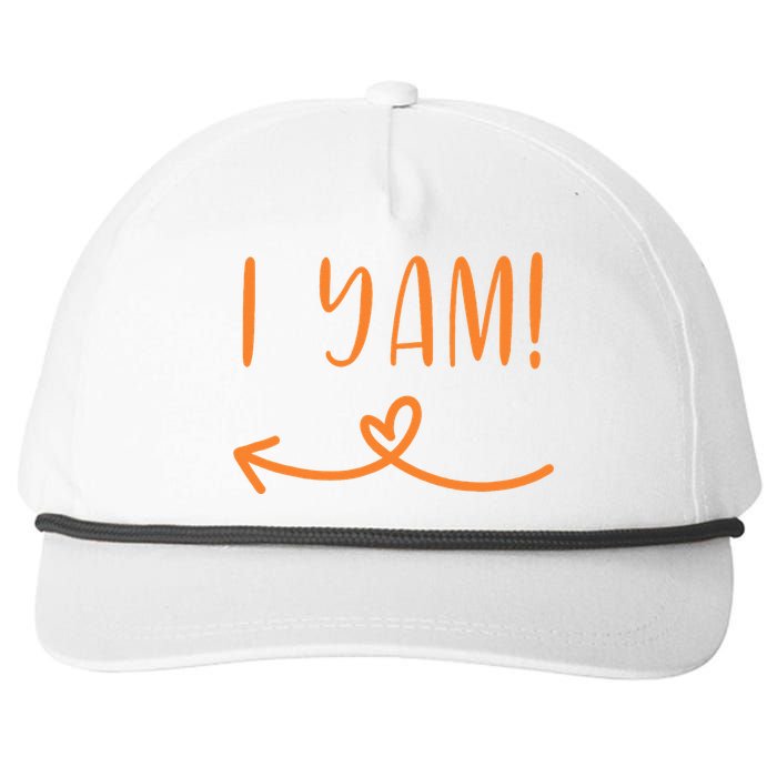 Thanksgiving Matching Couple Shes My Sweet Potato I Yam Set Snapback Five-Panel Rope Hat