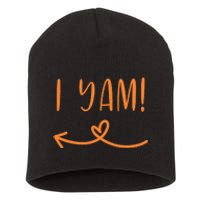 Thanksgiving Matching Couple Shes My Sweet Potato I Yam Set Short Acrylic Beanie