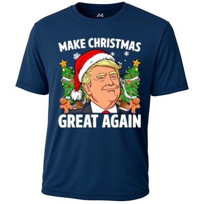 Trump Make Christmas Great Again Ugly Christmas Sweaters Cooling Performance Crew T-Shirt