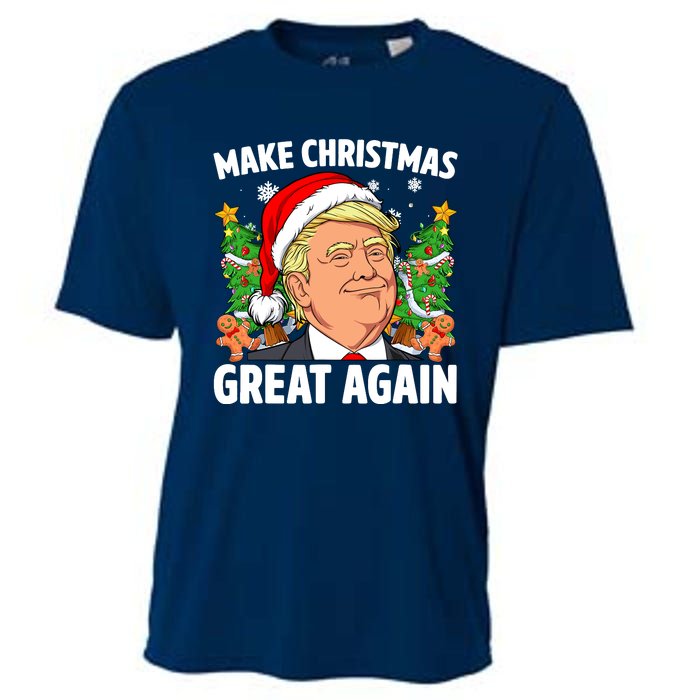 Trump Make Christmas Great Again Ugly Christmas Sweaters Cooling Performance Crew T-Shirt