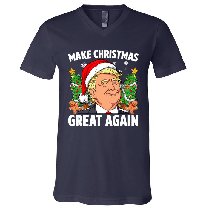 Trump Make Christmas Great Again Ugly Christmas Sweaters V-Neck T-Shirt