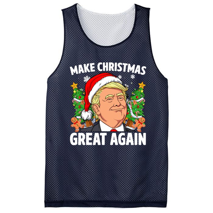 Trump Make Christmas Great Again Ugly Christmas Sweaters Mesh Reversible Basketball Jersey Tank