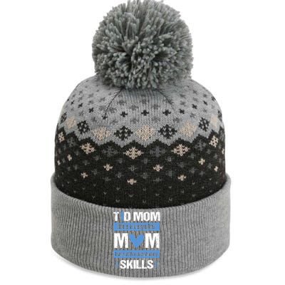 T1d Mom Calculating Skills Type 1 Diabetes Awareness Meaningful Gift The Baniff Cuffed Pom Beanie