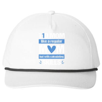 T1d Mom Calculating Skills Type 1 Diabetes Awareness Meaningful Gift Snapback Five-Panel Rope Hat