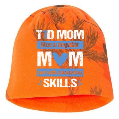 T1d Mom Calculating Skills Type 1 Diabetes Awareness Meaningful Gift Kati - Camo Knit Beanie