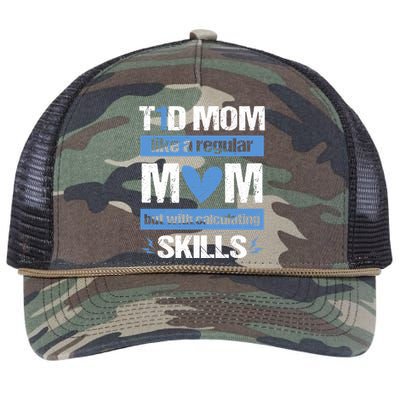 T1d Mom Calculating Skills Type 1 Diabetes Awareness Meaningful Gift Retro Rope Trucker Hat Cap