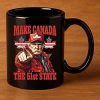 Trump Make Canada 51st State 11oz C Handle Ceramic Mug