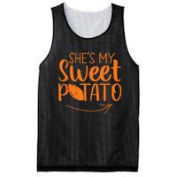 Thanksgiving Matching Couples She Is My Sweet Potato I Yam Mesh Reversible Basketball Jersey Tank