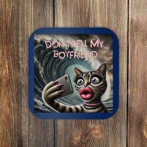 Tsunami Mommy Cat Meme Funny Dark Humor Cat Design Coaster