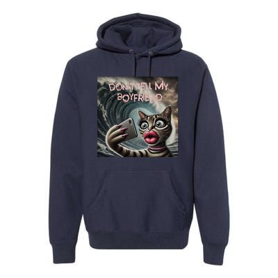 Tsunami Mommy Cat Meme Funny Dark Humor Cat Design Premium Hoodie