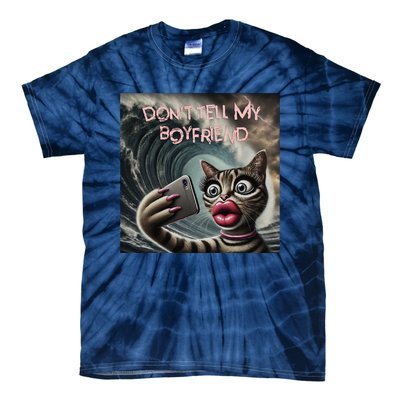 Tsunami Mommy Cat Meme Funny Dark Humor Cat Design Tie-Dye T-Shirt