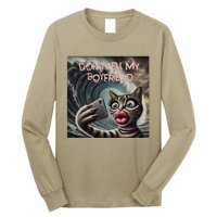 Tsunami Mommy Cat Meme Funny Dark Humor Cat Design Long Sleeve Shirt