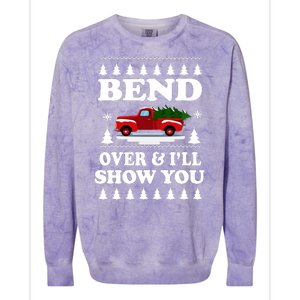 Todd Margo Couples Ugly Christmas Vacation I'll Show You Colorblast Crewneck Sweatshirt