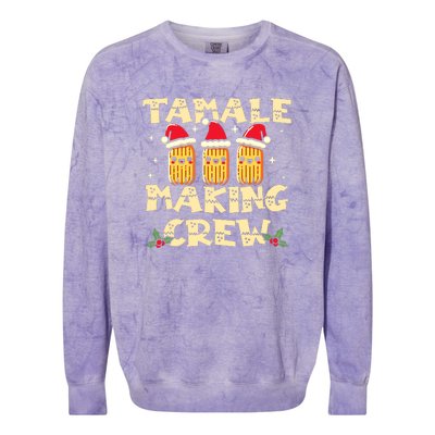 Tamale Making Crew Christmas Mexican Funny Colorblast Crewneck Sweatshirt