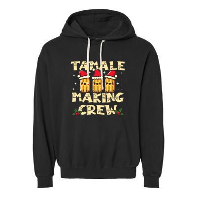 Tamale Making Crew Christmas Mexican Funny Garment-Dyed Fleece Hoodie