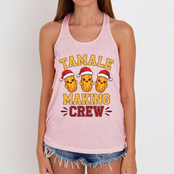 Tamale Making Crew Tamale Season Mexican Christmas Women's Knotted Racerback Tank