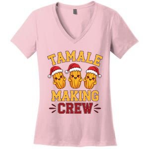 Tamale Making Crew Tamale Season Mexican Christmas Women's V-Neck T-Shirt