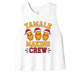 Tamale Making Crew Tamale Season Mexican Christmas Women's Racerback Cropped Tank