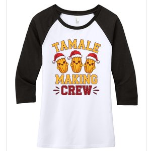 Tamale Making Crew Tamale Season Mexican Christmas Women's Tri-Blend 3/4-Sleeve Raglan Shirt