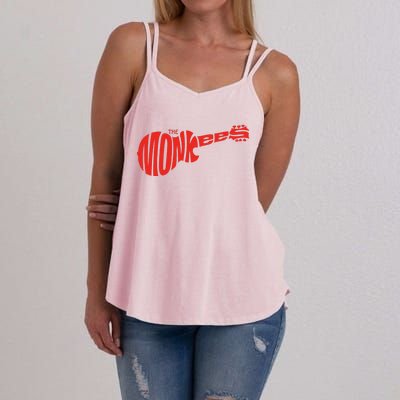 The Monkees Classic Red Guitar Logo White Women's Strappy Tank