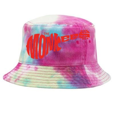 The Monkees Classic Red Guitar Logo White Tie-Dyed Bucket Hat