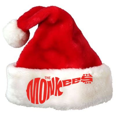 The Monkees Classic Red Guitar Logo White Premium Christmas Santa Hat