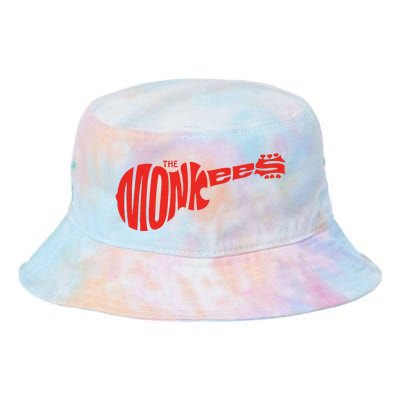 The Monkees Classic Red Guitar Logo White Tie Dye Newport Bucket Hat