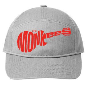 The Monkees Classic Red Guitar Logo White 7-Panel Snapback Hat