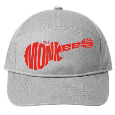 The Monkees Classic Red Guitar Logo White 7-Panel Snapback Hat