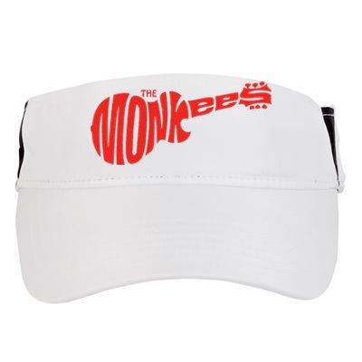 The Monkees Classic Red Guitar Logo White Adult Drive Performance Visor