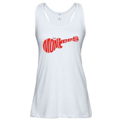 The Monkees Classic Red Guitar Logo White Ladies Essential Flowy Tank