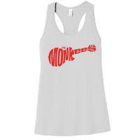 The Monkees Classic Red Guitar Logo White Women's Racerback Tank